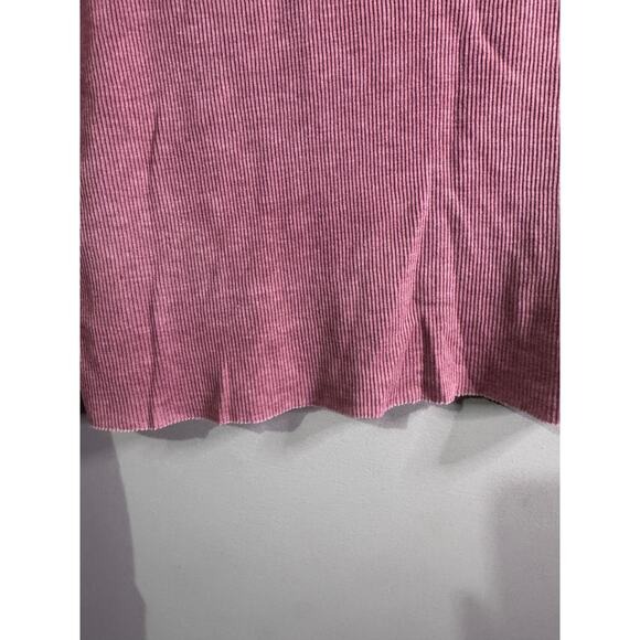 American Eagle Long Sleeve Ribbed Raw Hem Henley - Picture 3 of 3